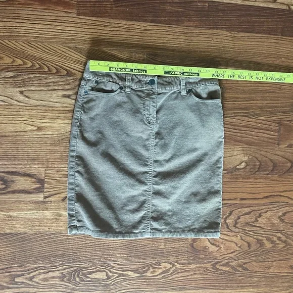 EUC Talbots Tan Corduroy Mini Pencil Skirt Casual - Picture 5 of 6